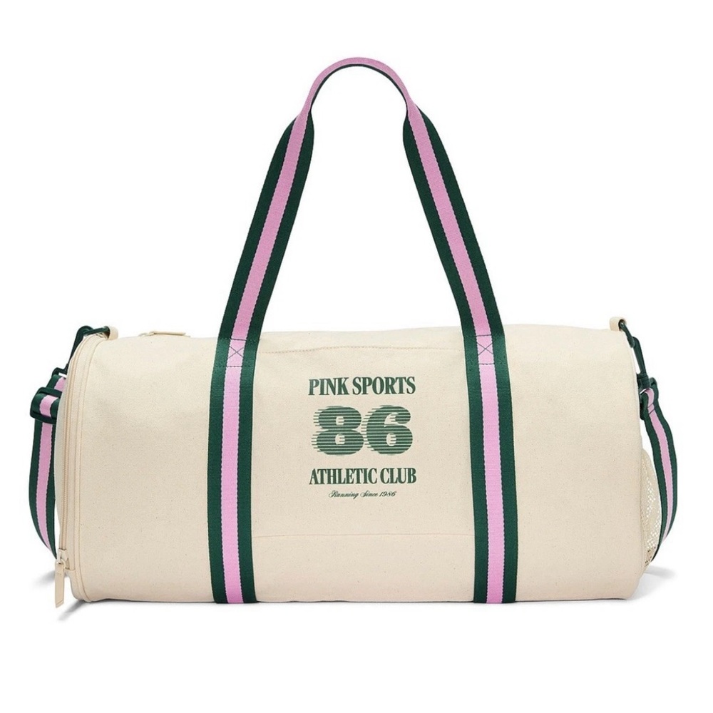 Victoria’s Secret PINK Athletic Club Cream Duffel Bag - Picture 2 of 4